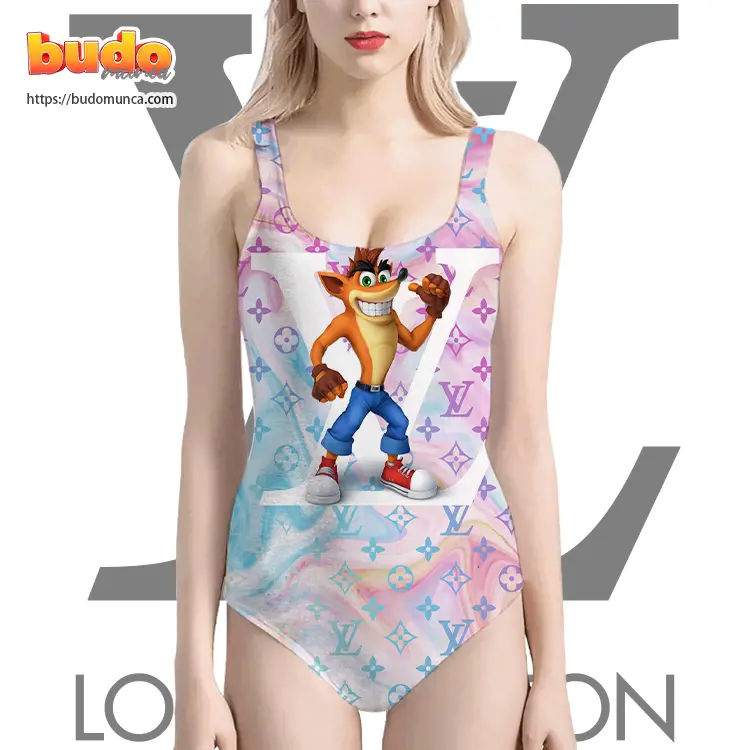 Lv feat crash bandicoot game good swimsuit louis vuitton gift uninque for women